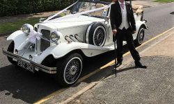 1930's style 2 door Beauford open-top convertible tourer in Ivory 5