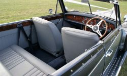 1930's style 2 door beauford open-top convertible tourer in Arctic and Teal Blue interior
