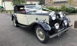 1933 Vintage Roech Talbot three position drop-head convertible (hood in half-back position) in Ivory 2