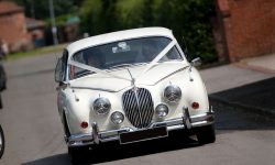 1961 Jaguar MK II in Old English White with chrome wire-wheels 11