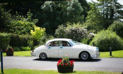 1961 Jaguar MK II in Old English White with chrome wire-wheels 2