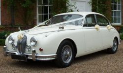 1961 MK II Jaguar in Old English White with dark Red leather interior and wire-wheels 5