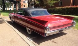 1962 Cadillac Eldorado Biarritz convertible in Cherry Red (Rear)