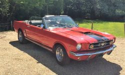 1965 Ford Mustang convertible in Red 6