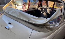 Unique London Cab Laundelet in off White (rear hood down)