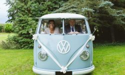 VW Campervan in White and Baby Blue 3