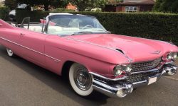 iconic 1959 Pink Cadillac convertible