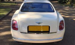 Latest model Bentley Mulsanne in White with cream leather interior and private plates 14