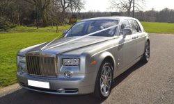 Rolls Royce Phantom Limousine in Silver with Seashell White leather interior 5