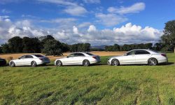 Silver LWB S Class Mercedes (multiple vehicles)