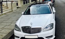 White LWB (Long wheelbase model) S Class Mercedes 3