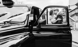 Huey-with Bride and Groom B & W retro